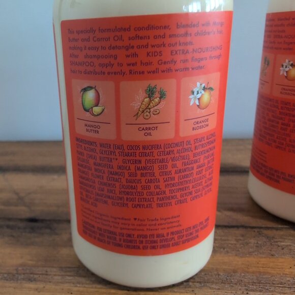 NEW SheaMoisture Kids Mango & Carrot Conditioner 7.7oz Each (2 Pack) Pump Bottle - Picture 2 of 5